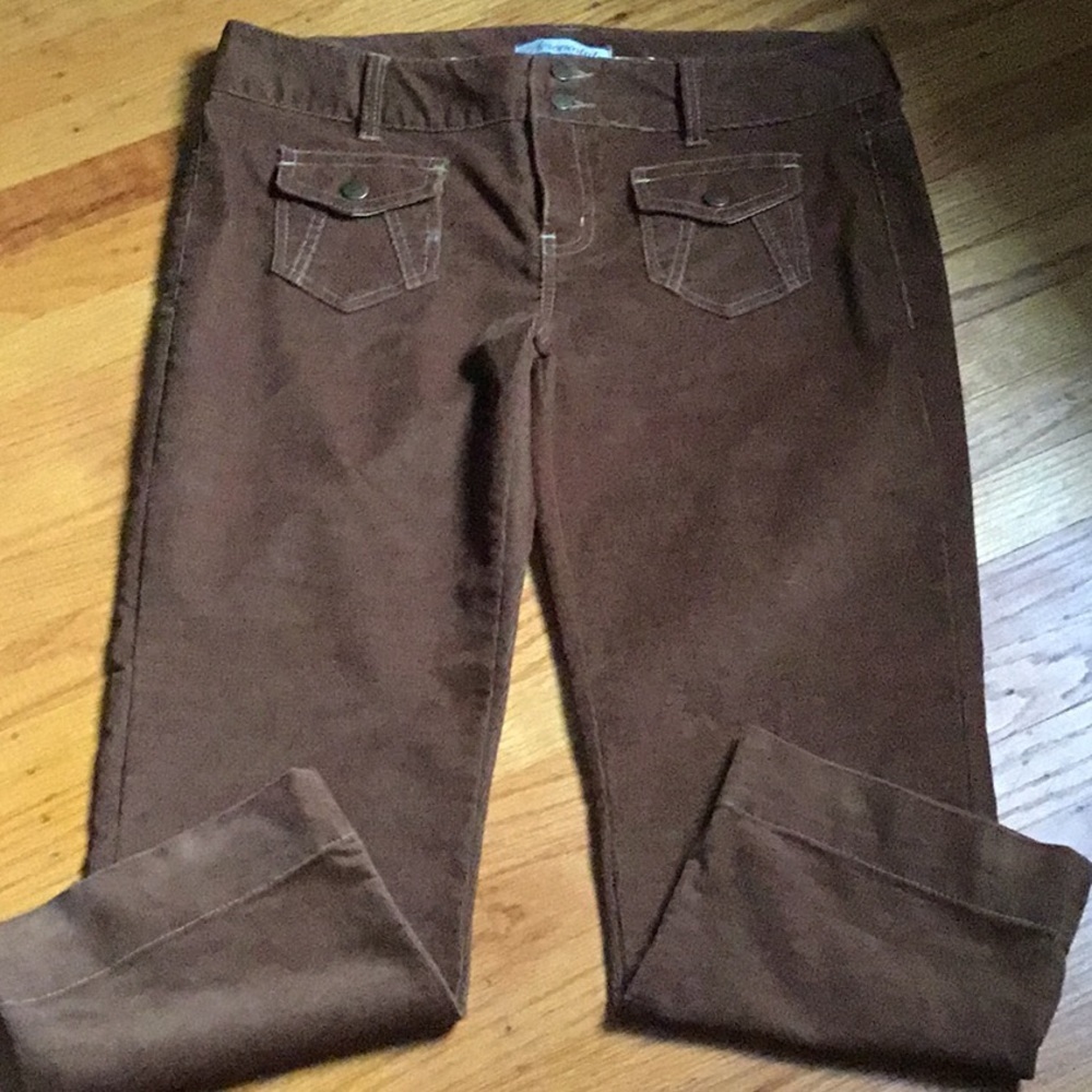 Aeropostale corduroy caramel colored crop pants